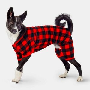 NEW! Buffalo Check Matching Family Dog / Cat  Pajamas, Black/Red - Wondershop